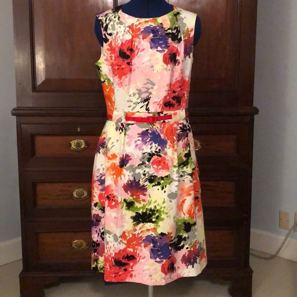 David Meister floral dress size 12